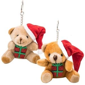 NEW SANTA BEAR PURSE CHARM/KEYCHAINS - SET OF 2! GREAT GIFT! 2 COLORS